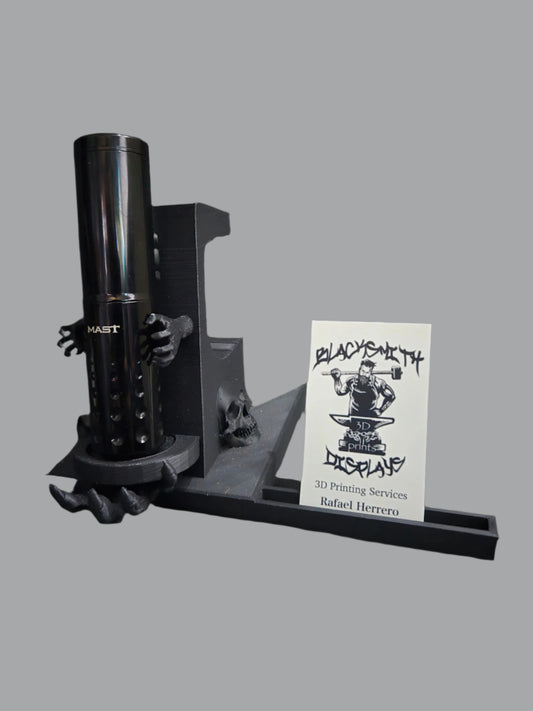 Skull/ hands  Tattoo Machine holder with business Card Display